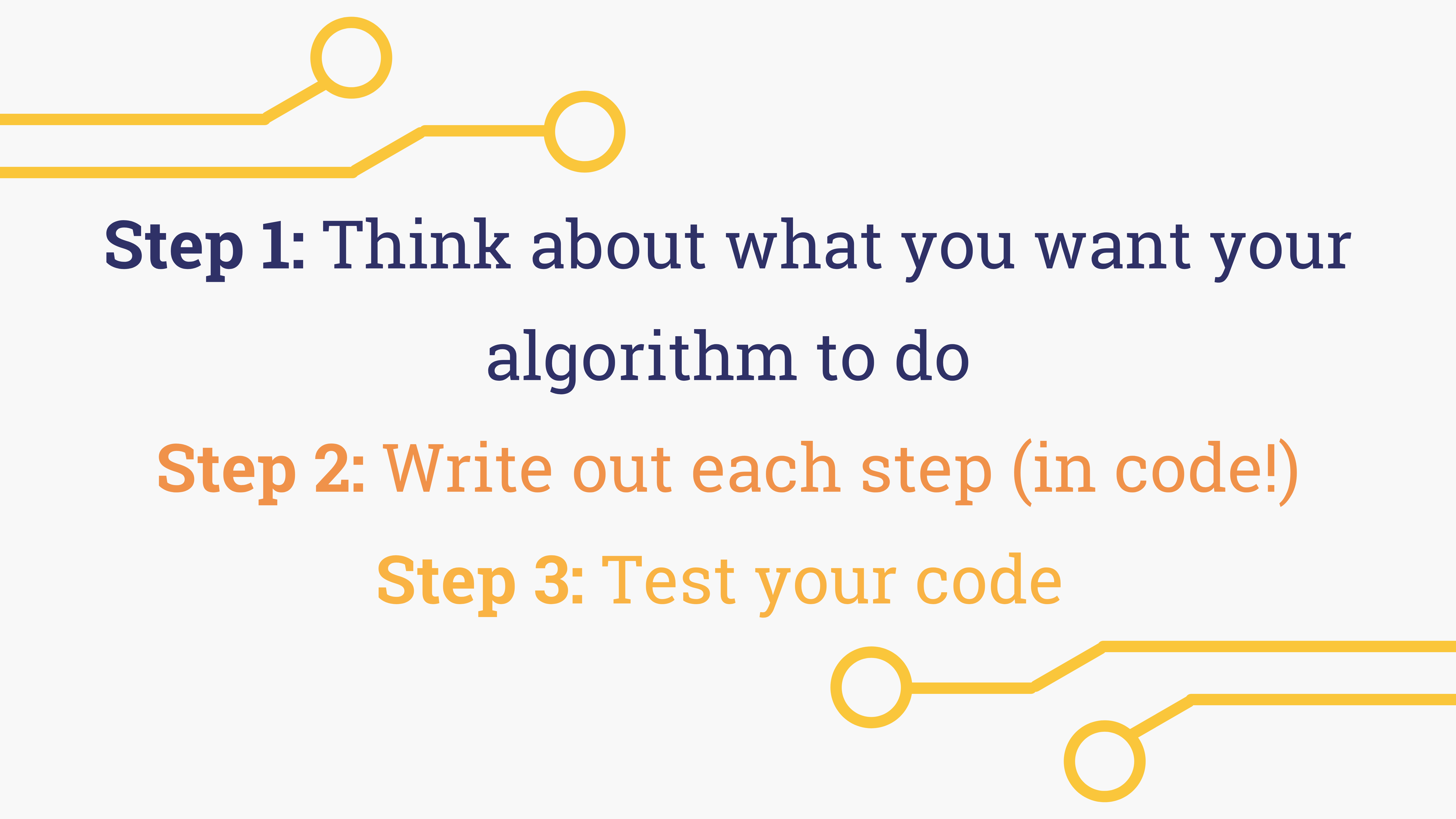 algorithm steps